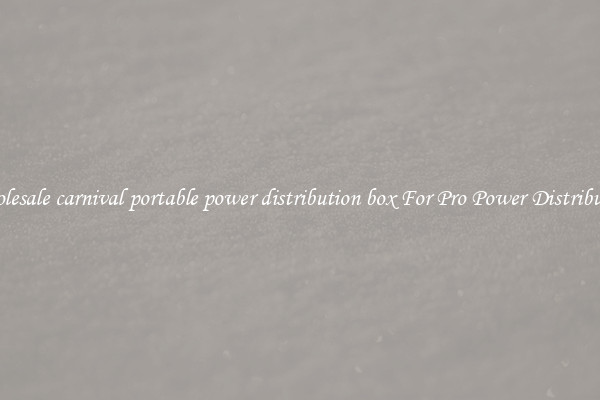 Wholesale carnival portable power distribution box For Pro Power Distribution