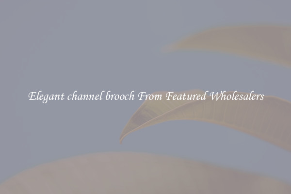 Elegant channel brooch From Featured Wholesalers