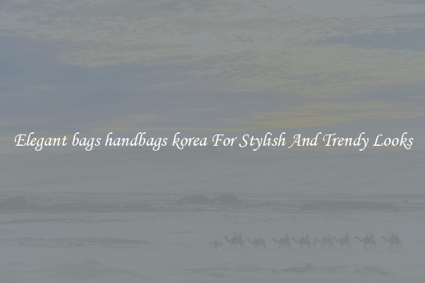 Elegant bags handbags korea For Stylish And Trendy Looks