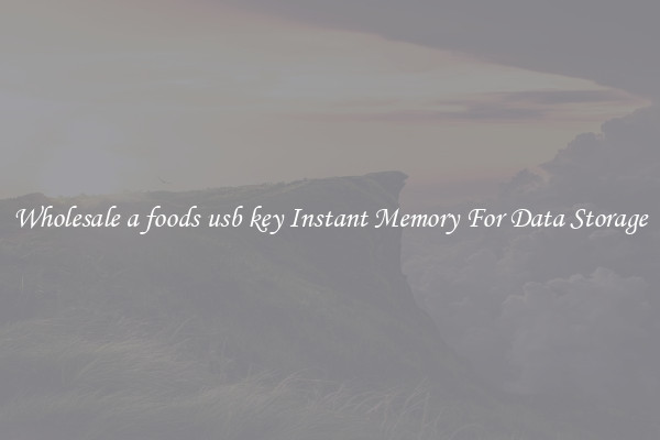 Wholesale a foods usb key Instant Memory For Data Storage