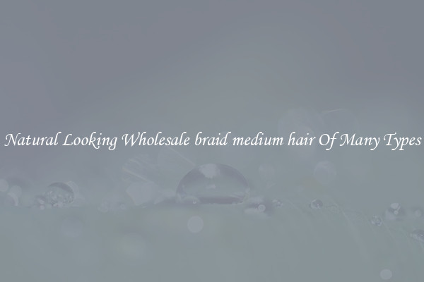 Natural Looking Wholesale braid medium hair Of Many Types