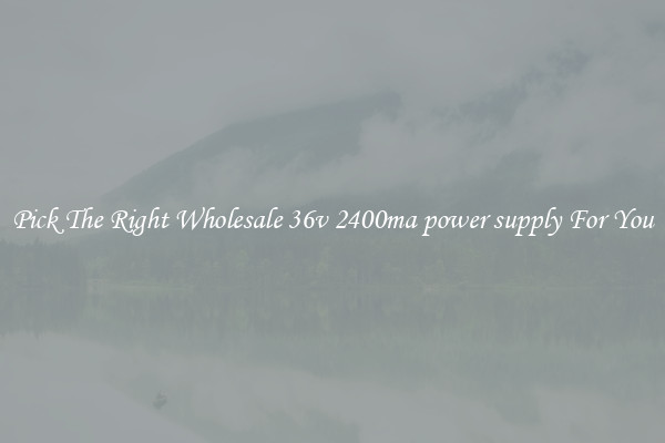 Pick The Right Wholesale 36v 2400ma power supply For You