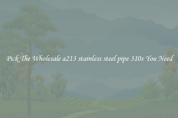Pick The Wholesale a213 stainless steel pipe 310s You Need