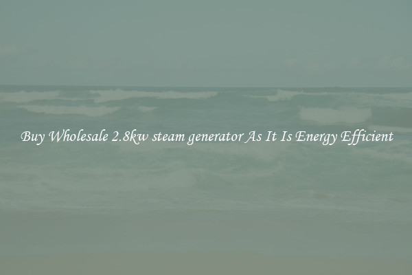 Buy Wholesale 2.8kw steam generator As It Is Energy Efficient