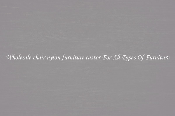 Wholesale chair nylon furniture castor For All Types Of Furniture