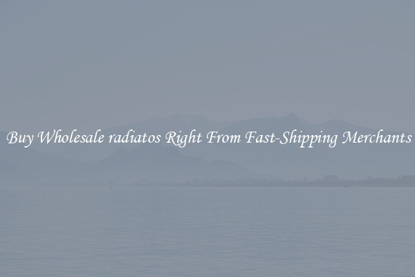 Buy Wholesale radiatos Right From Fast-Shipping Merchants