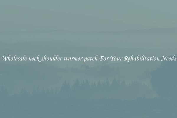 Wholesale neck shoulder warmer patch For Your Rehabilitation Needs