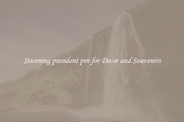 Stunning president pin for Decor and Souvenirs