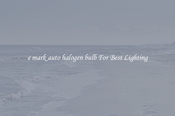 e mark auto halogen bulb For Best Lighting
