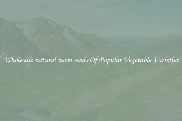 Wholesale natural neem seeds Of Popular Vegetable Varieties