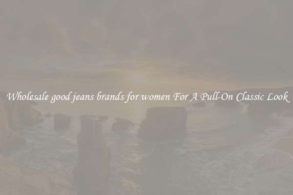 Wholesale good jeans brands for women For A Pull-On Classic Look