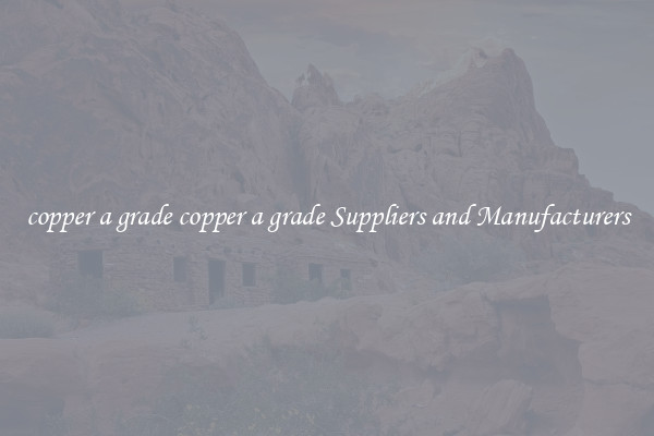 copper a grade copper a grade Suppliers and Manufacturers