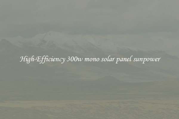 High-Efficiency 300w mono solar panel sunpower
